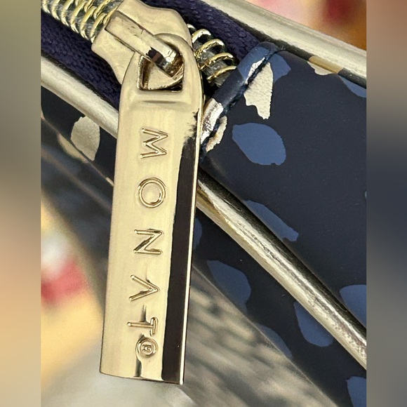 Monat BOGO zipper makeup bag gold purple blue - Picture 5 of 6